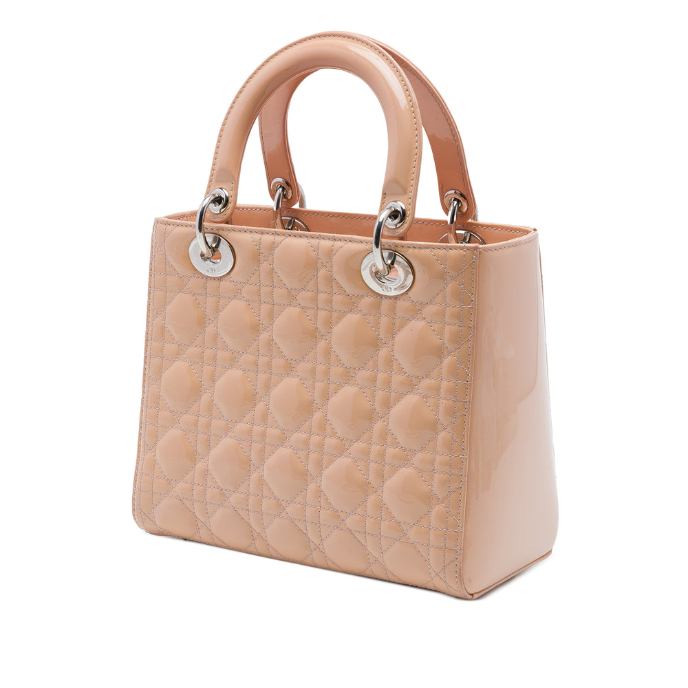 Dior Lady Dior Cannage Moyen Marron – vue 2 – GABY PARIS