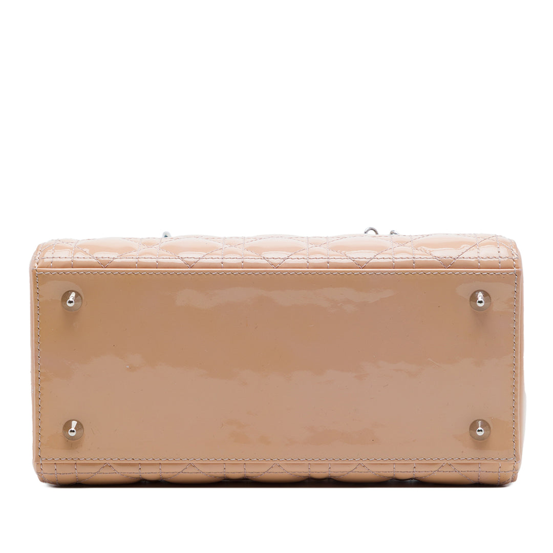 Dior Lady Dior Cannage Moyen Marron – vue 3 – GABY PARIS