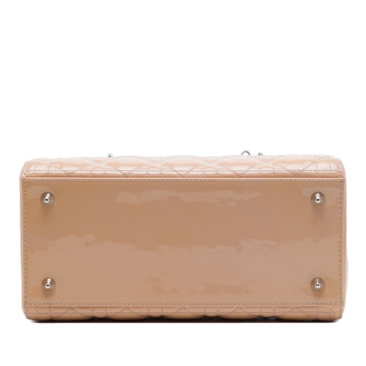 Dior Lady Dior Cannage Moyen Marron – vue 3 – GABY PARIS