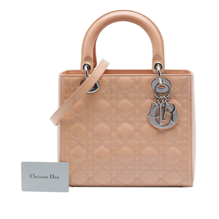 Dior Lady Dior Cannage Moyen Marron – vue 7 – GABY PARIS
