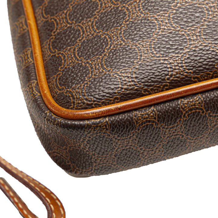 Macadam Coated Canvas Clutch Brown - Gaby Paris
