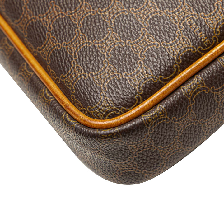 Macadam Coated Canvas Clutch Brown - Gaby Paris