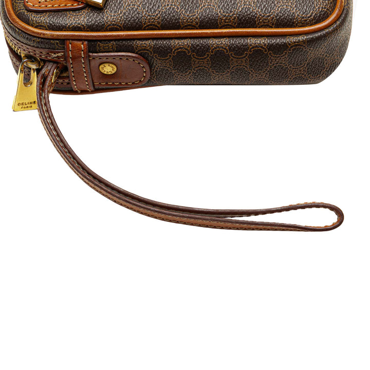 Macadam Coated Canvas Clutch Brown - Gaby Paris