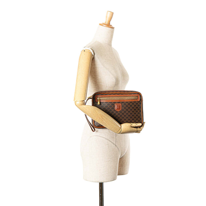 Macadam Coated Canvas Clutch Brown - Gaby Paris