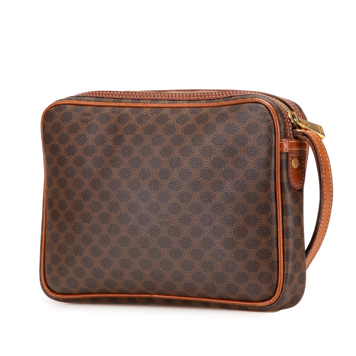 Macadam Coated Canvas Clutch Brown - Gaby Paris