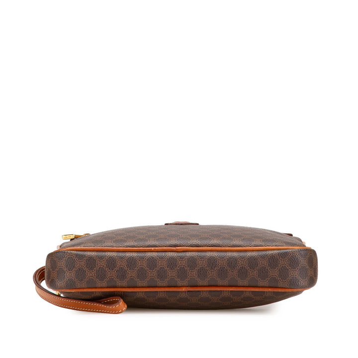Macadam Coated Canvas Clutch Brown - Gaby Paris