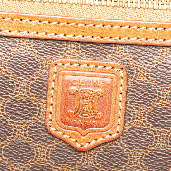 Macadam Coated Canvas Clutch Brown - Gaby Paris