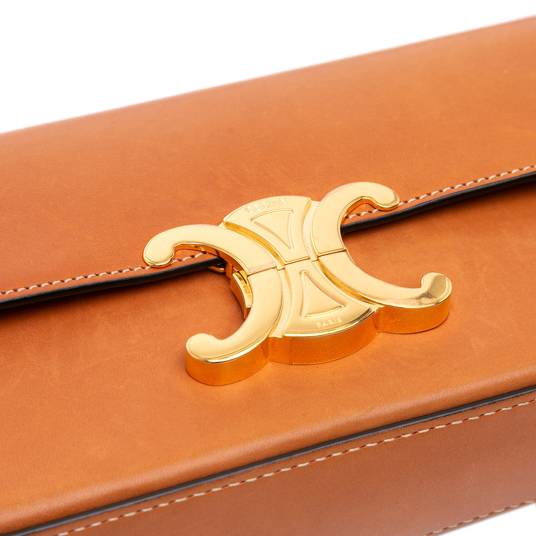 Celine Shiny Cuir de veau Claude Sac bandoulière Marron – GABY PARIS Authentique