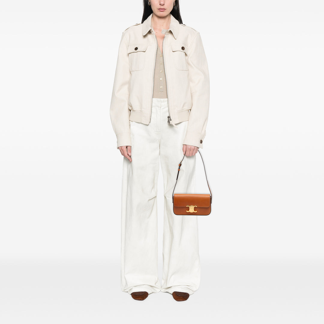 Celine Shiny Cuir de veau Claude Sac bandoulière Marron – GABY PARIS Authentique