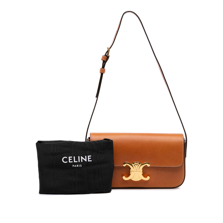 Celine Shiny Cuir de veau Claude Sac bandoulière Marron – GABY PARIS Authentique