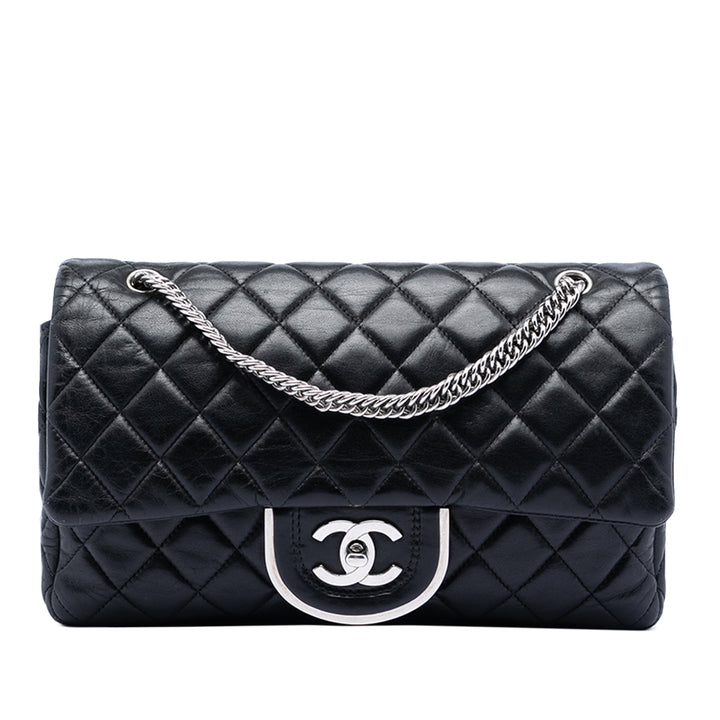 Chanel Paris Edinburgh Medium Cuir d’agneau Coco Sporran à rabat