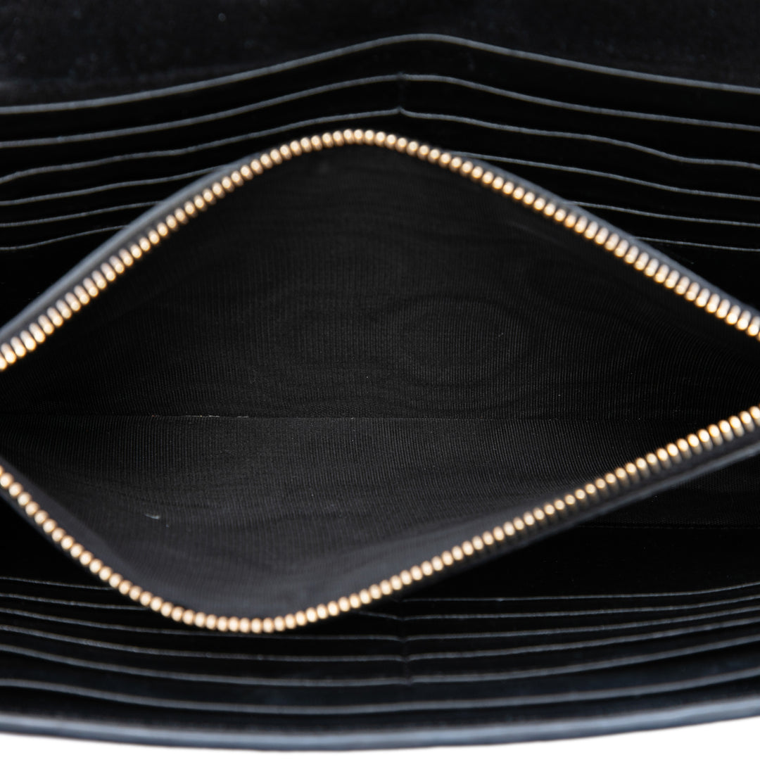 Saint Laurent Medium Metallic Cuir de veau Monogram Kate Sac porté croisé