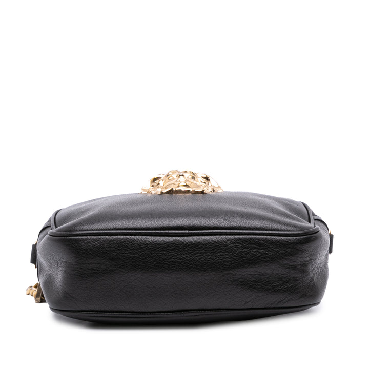 Calfskin Palazzo Medusa Camera Bag Black - Gaby Paris