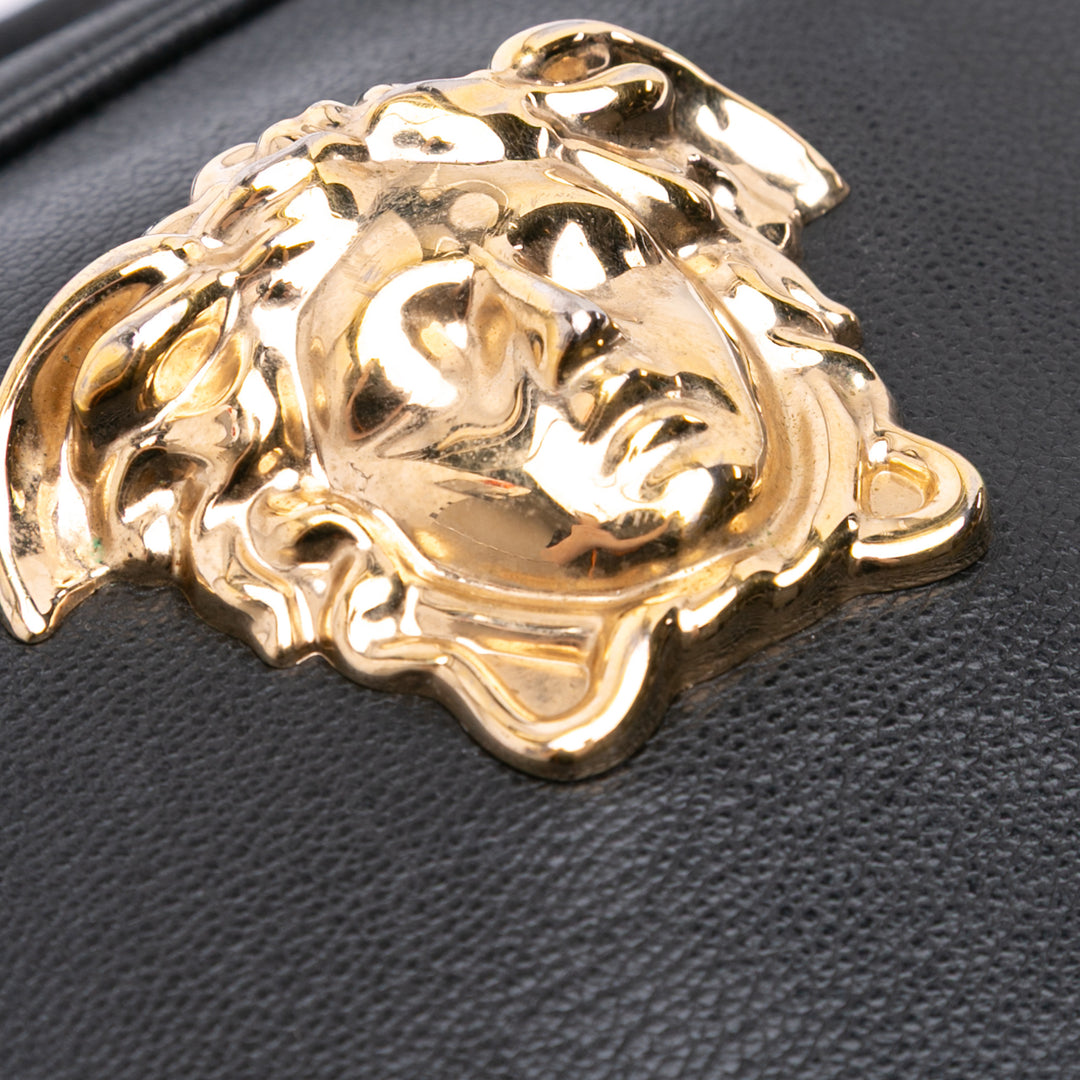 Calfskin Palazzo Medusa Camera Bag Black - Gaby Paris