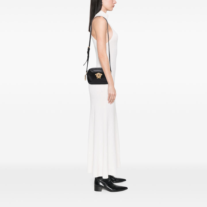 Calfskin Palazzo Medusa Camera Bag Black - Gaby Paris