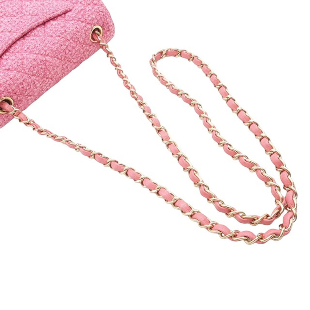 Chanel Mini Rectangular Classic Tweed Simple rabat Rose – GABY PARIS Authentique