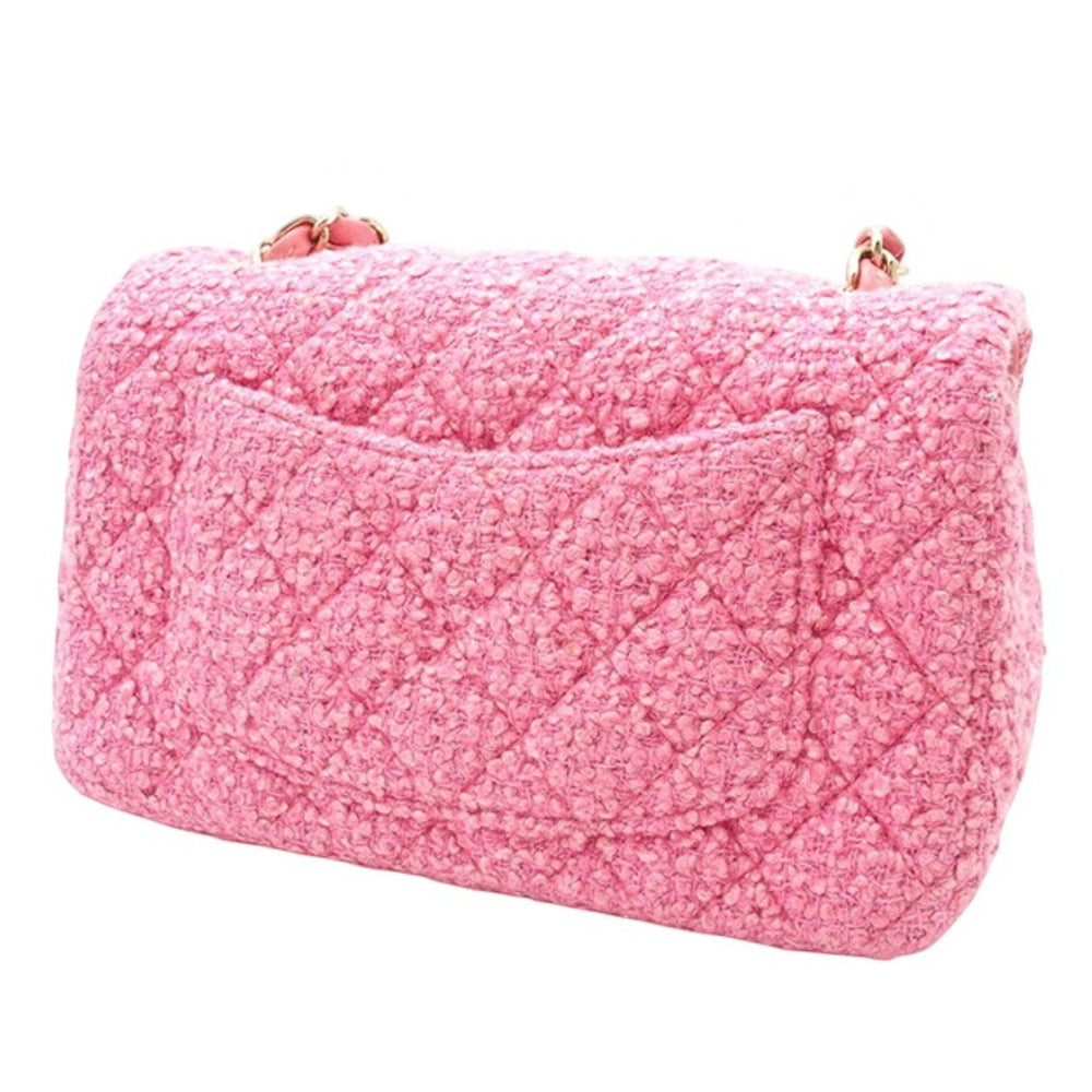 Chanel Mini Rectangular Classic Tweed Simple rabat Rose – GABY PARIS Authentique
