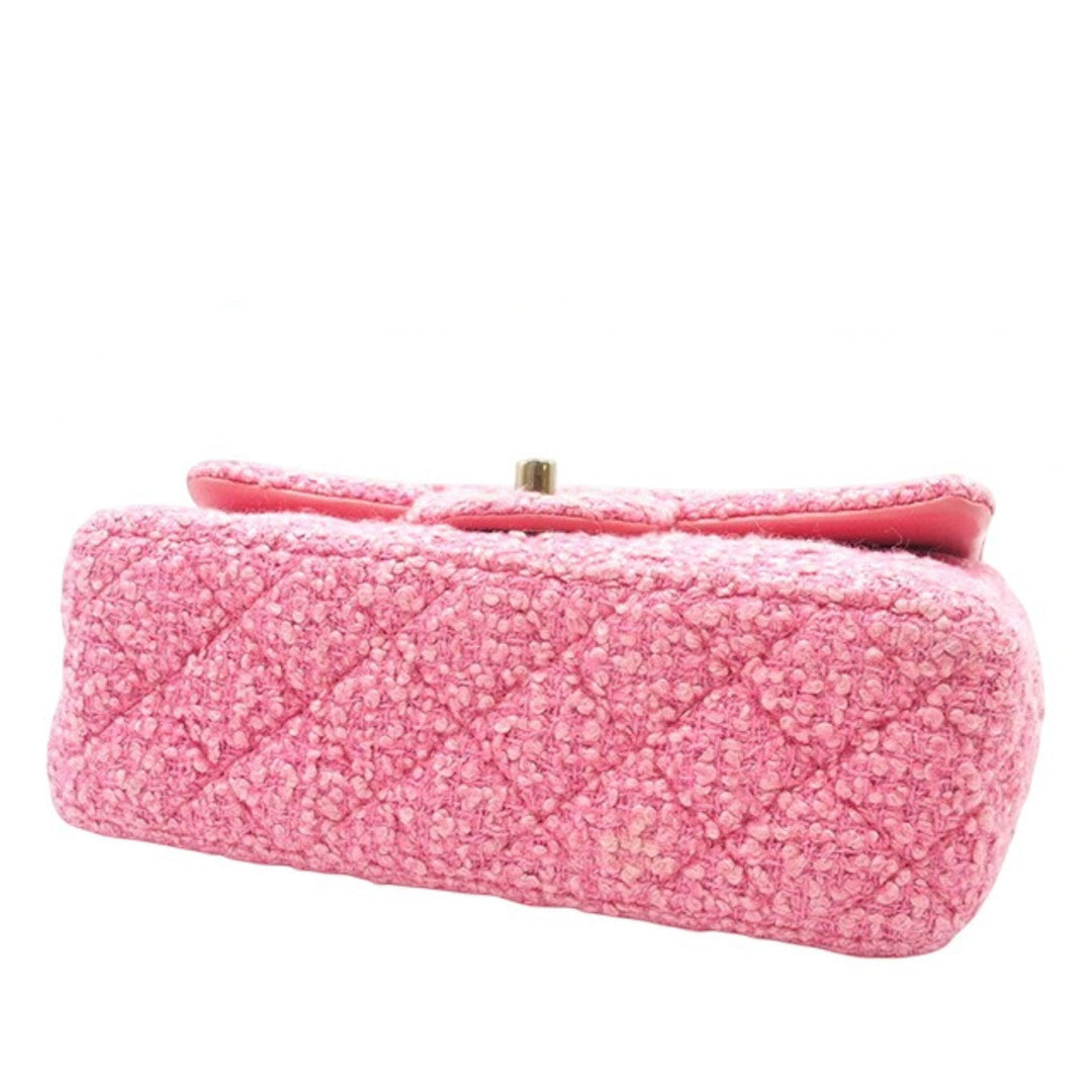 Chanel Mini Rectangular Classic Tweed Simple rabat Rose – GABY PARIS Authentique