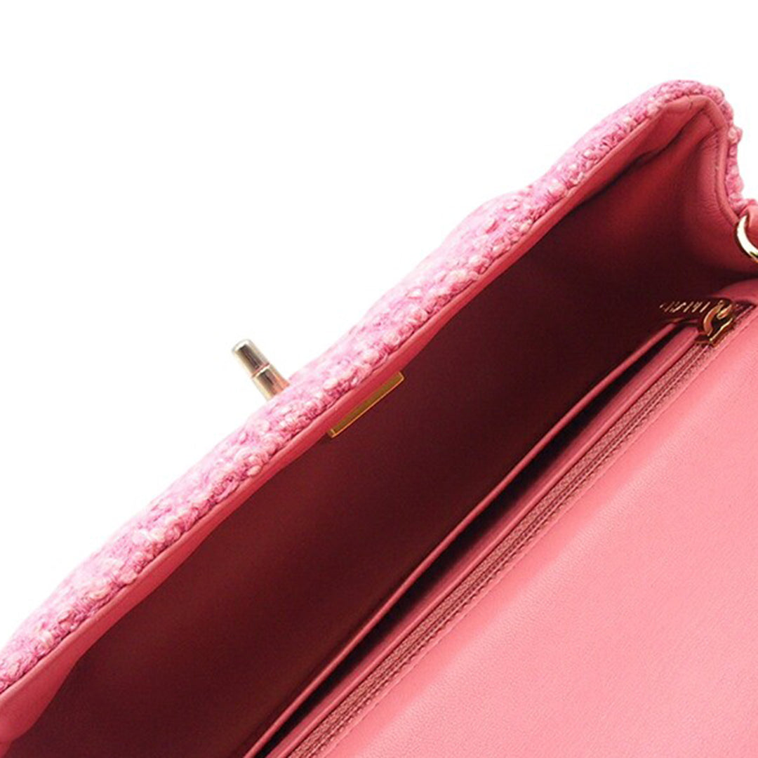 Chanel Mini Rectangular Classic Tweed Simple rabat Rose – GABY PARIS Authentique