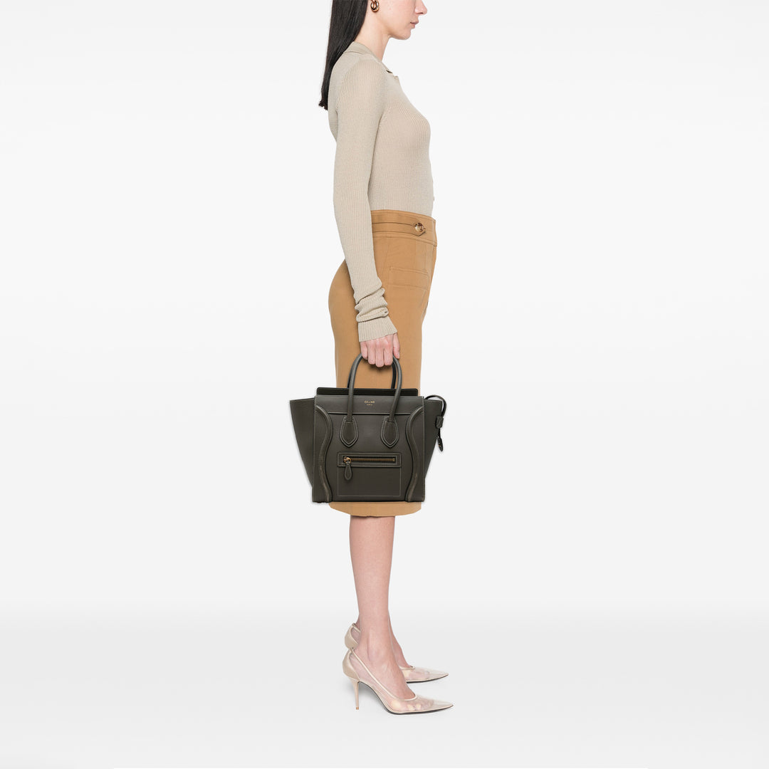 Celine Micro Drummed Cuir de veau Luggage Cabas