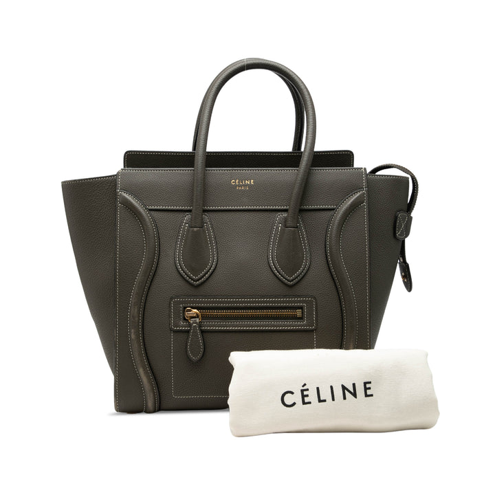 Celine Micro Drummed Cuir de veau Luggage Cabas