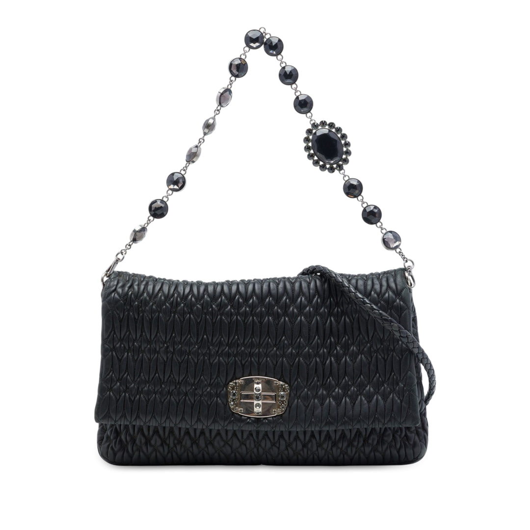 Miu Miu Matelasse Nappa Cristal Chain Sac