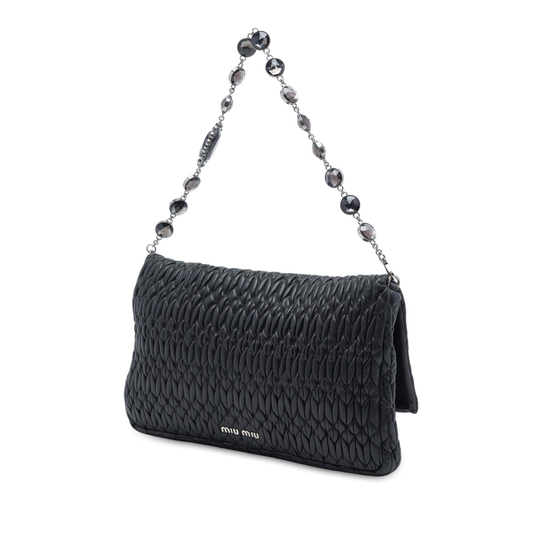 Miu Miu Matelasse Nappa Cristal Chain Sac