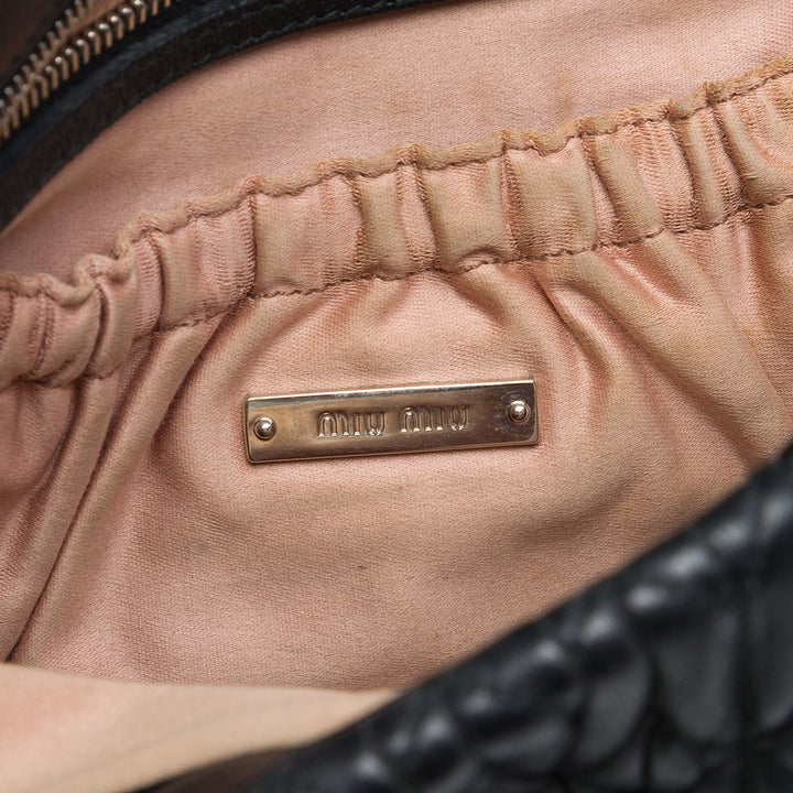 Miu Miu Matelasse Nappa Cristal Chain Sac