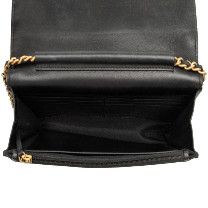 CC Matelassé Chic Wallet on Chain Cuir d'agneau Noir