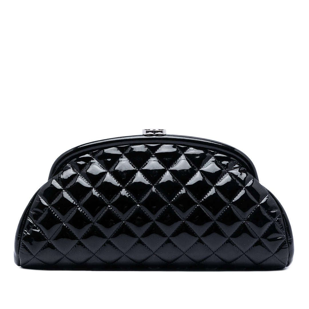 Chanel Matelassé Cuir verni Timeless Kiss Lock Pochette
