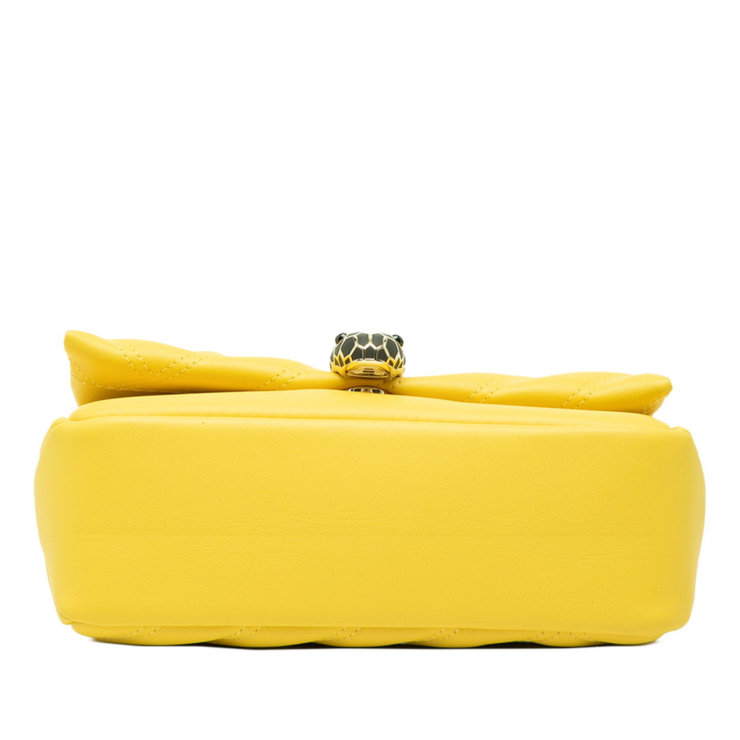 Bvlgari Sac bandoulière Serpenti Cabochon Chaîne Jaune – vue 3 – GABY PARIS