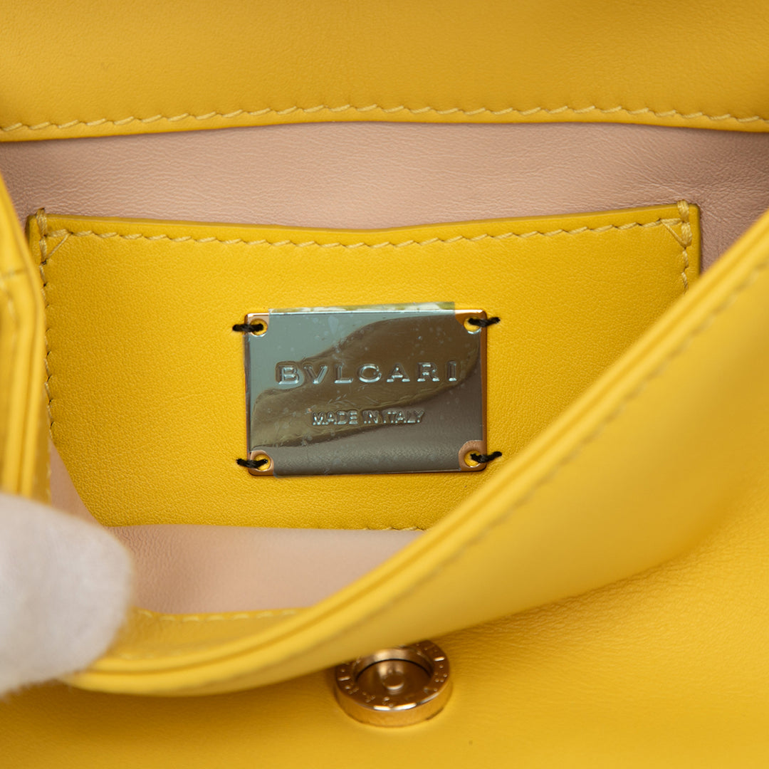 Bvlgari Sac bandoulière Serpenti Cabochon Chaîne Jaune – vue 5 – GABY PARIS