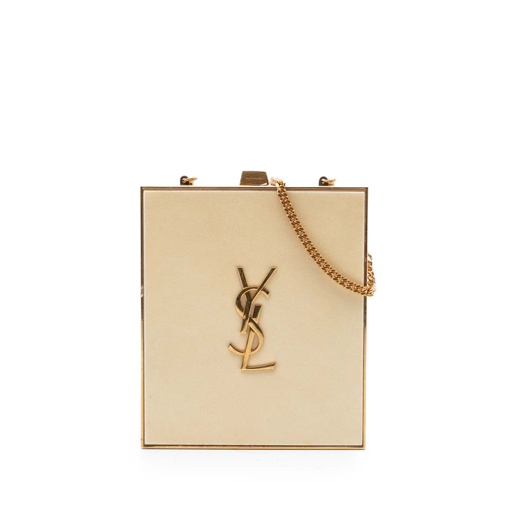 Saint Laurent Acrylic Tuxedo Boîte Pochette avec chaîne