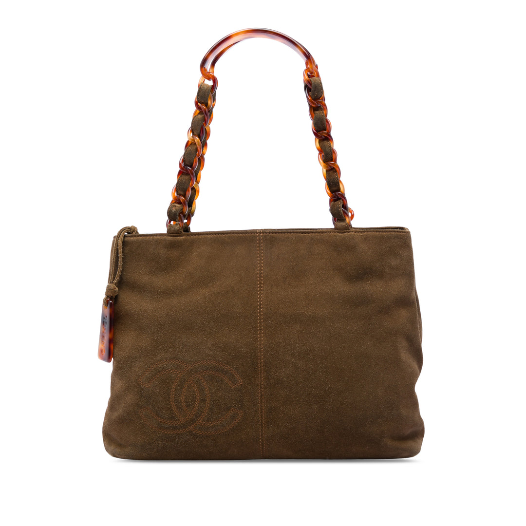 Chanel CC Tortoise Cabas chaîne Marron