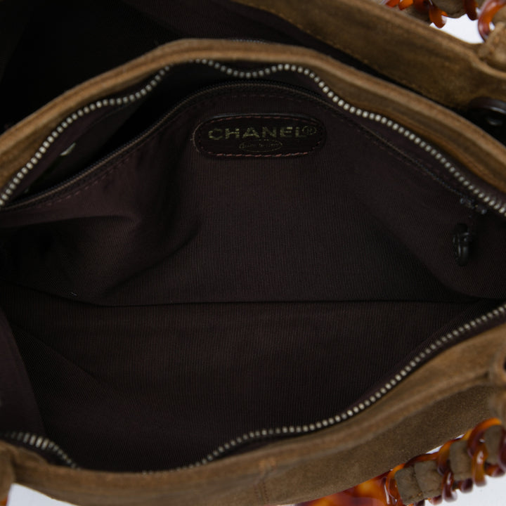 Chanel CC Tortoise Cabas chaîne Marron