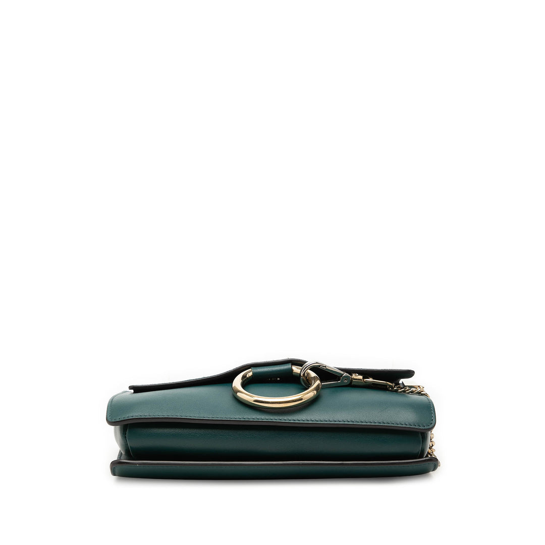 Chloé Small Daim et Cuir de veau Faye Sac porté croisé