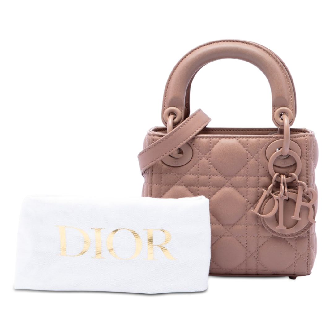 Dior Lady Dior Ultra Matte Cannage Micro Cuir de veau