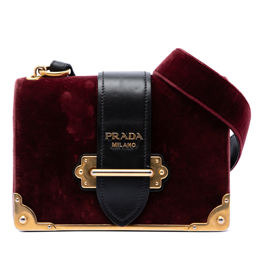 Prada Velours Cahier Sac porté croisé
