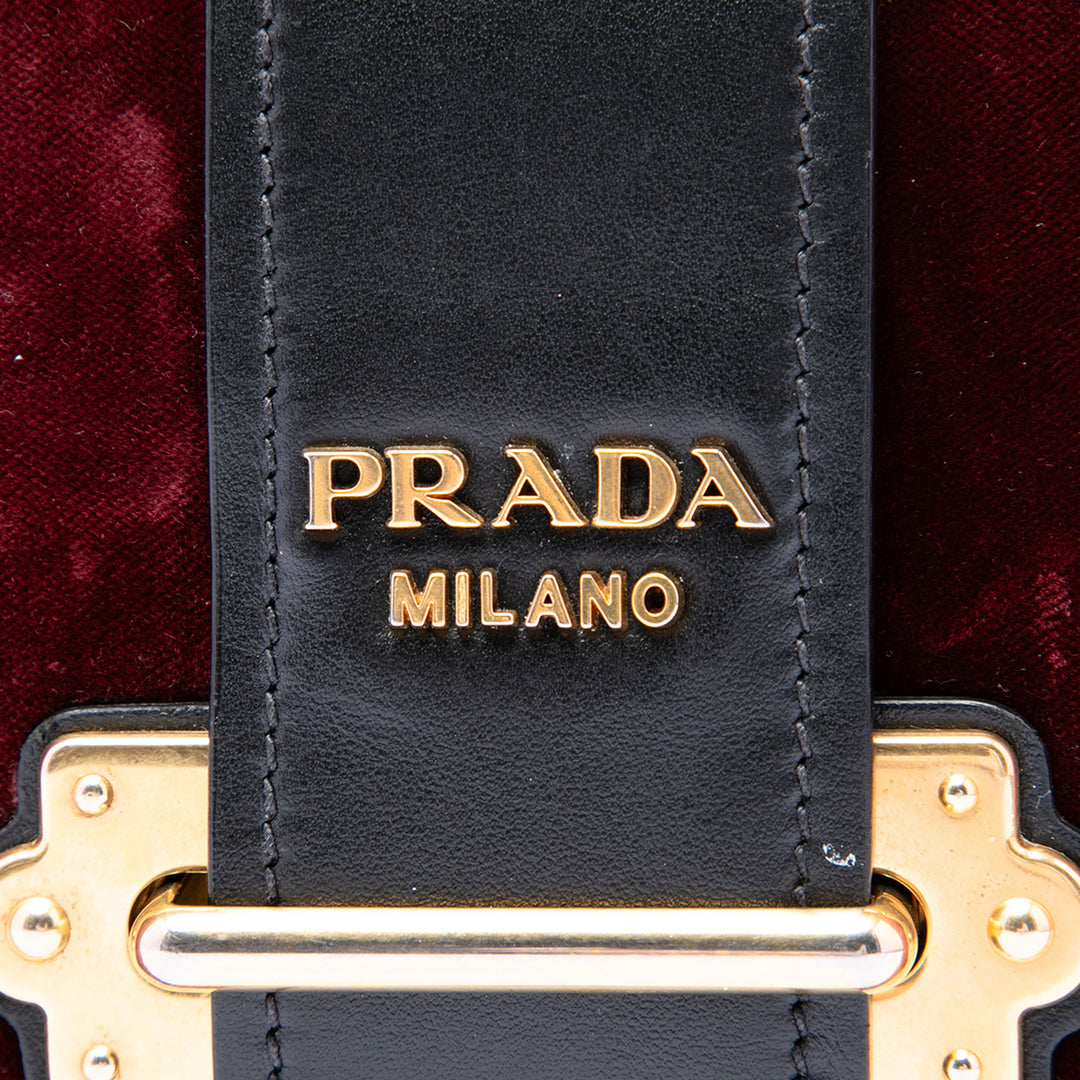 Prada Velours Cahier Sac porté croisé