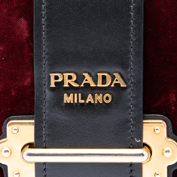 Prada Velours Cahier Sac porté croisé