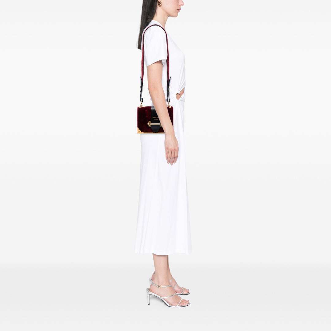 Prada Velours Cahier Sac porté croisé