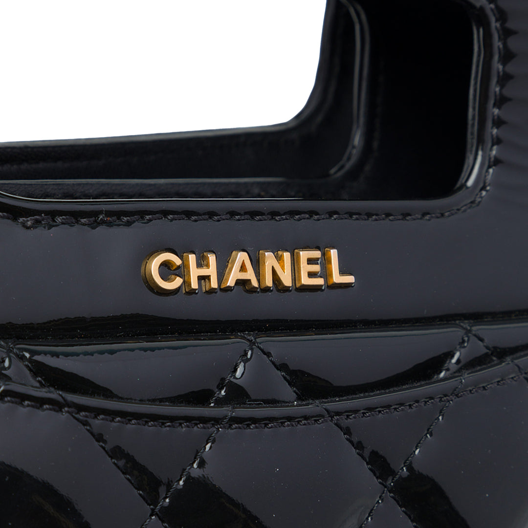 Chanel Matelassé Graphic Catch à rabat Mini Noir – vue 5 – GABY PARIS
