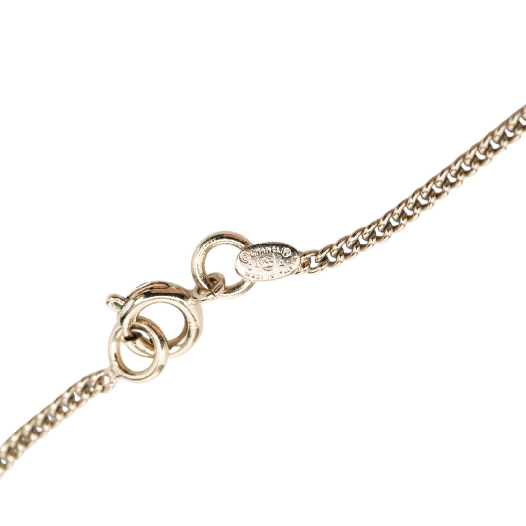 Chanel CC plaqué Strass Resin Lipstick Pendant Collier