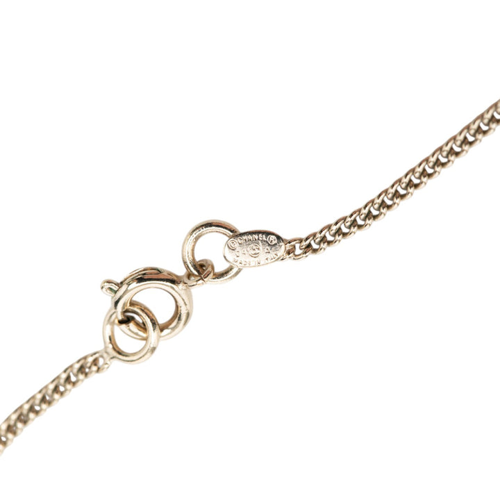 Chanel CC plaqué Strass Resin Lipstick Pendant Collier