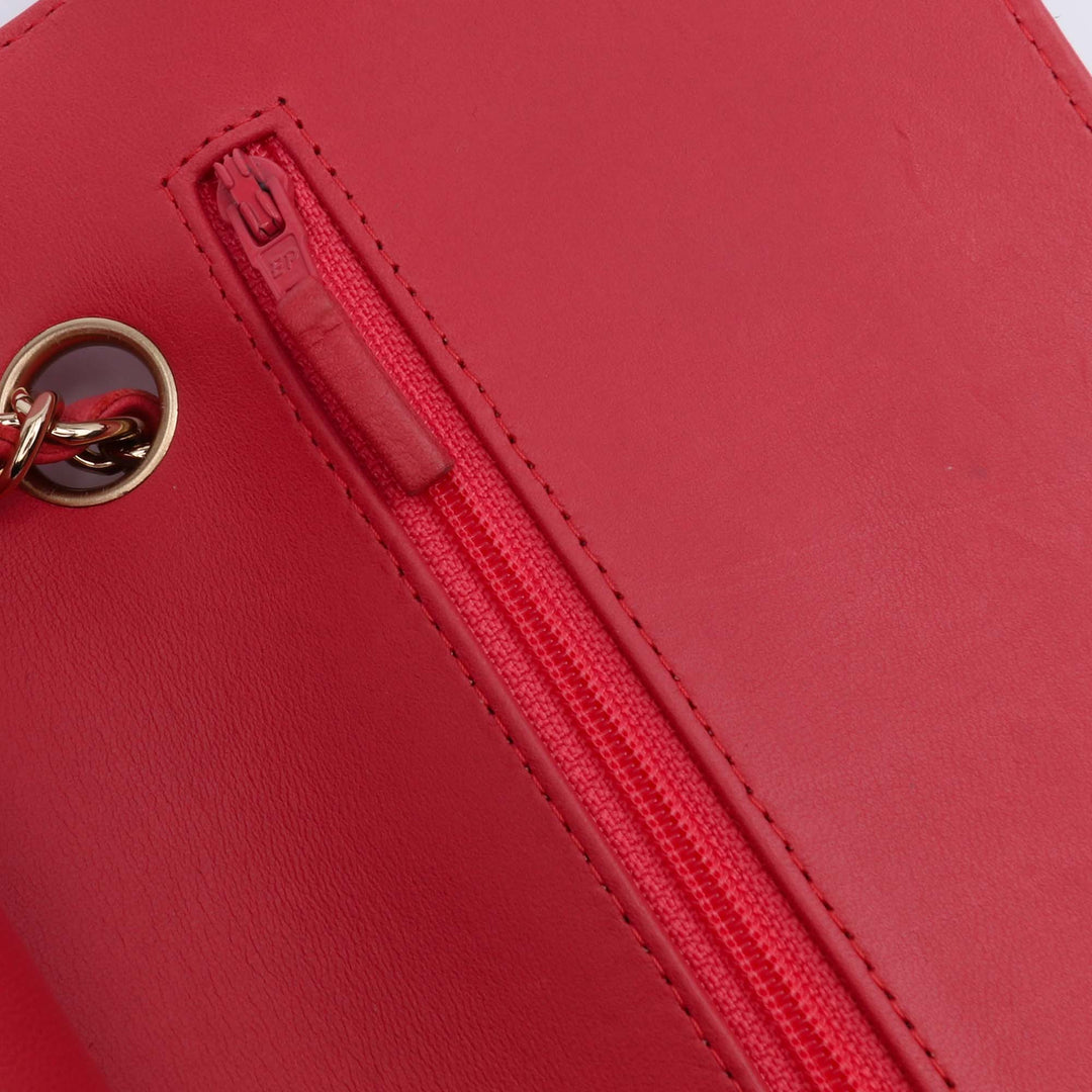 Medium Classic Chevron Lambskin Double Flap Pink - Gaby Paris