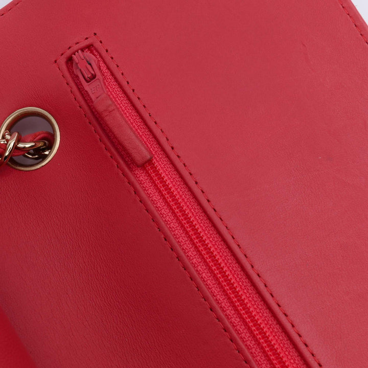 Medium Classic Chevron Lambskin Double Flap Pink - Gaby Paris
