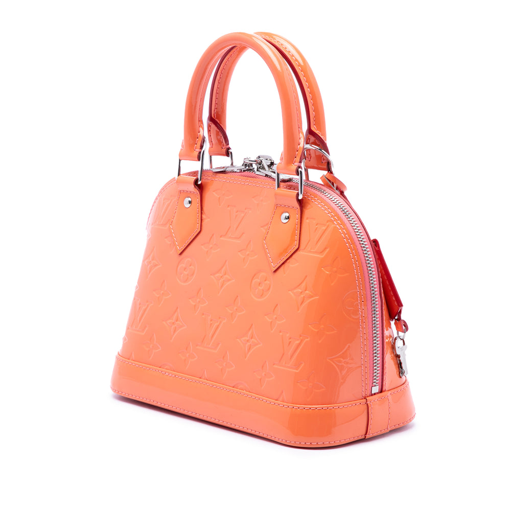 Louis Vuitton Alma BB Cuir verni Monogram Orange – vue 2 – GABY PARIS