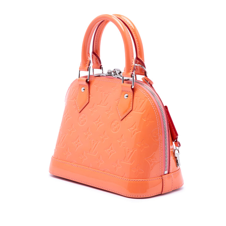 Louis Vuitton Alma BB Cuir verni Monogram Orange – vue 2 – GABY PARIS