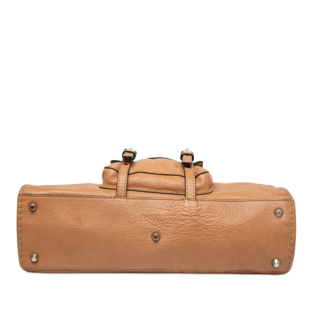Chloé Buffalo Edith Day Sac Moyen Marron – vue 3 – GABY PARIS