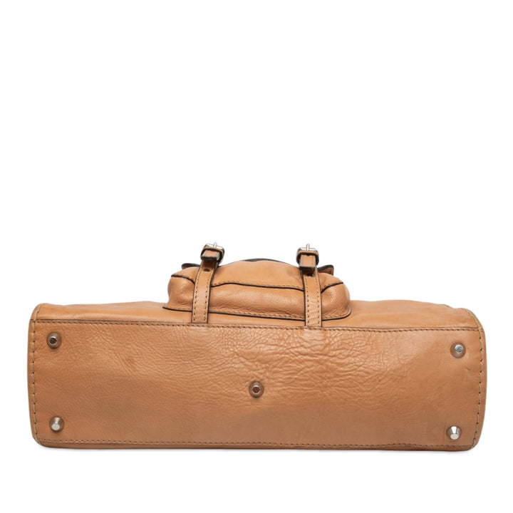 Chloé Buffalo Edith Day Sac Moyen Marron – vue 3 – GABY PARIS